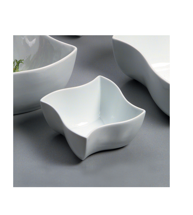 Wavey Ceramic Display Bowl 5.5" Dia. x 3"H